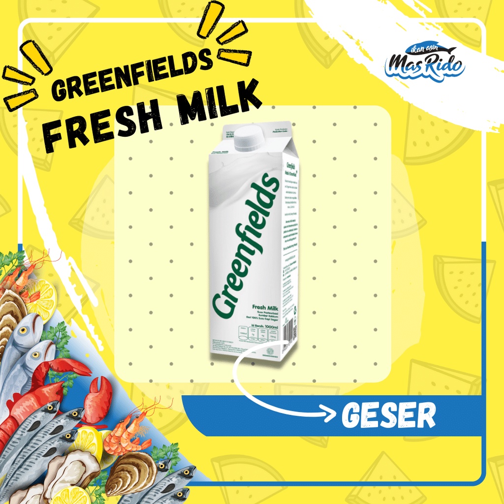 

Greenfields Fresh Milk 1 Liter Seliter Susu Segar Greenfield 1000 Ml Green Fields Field