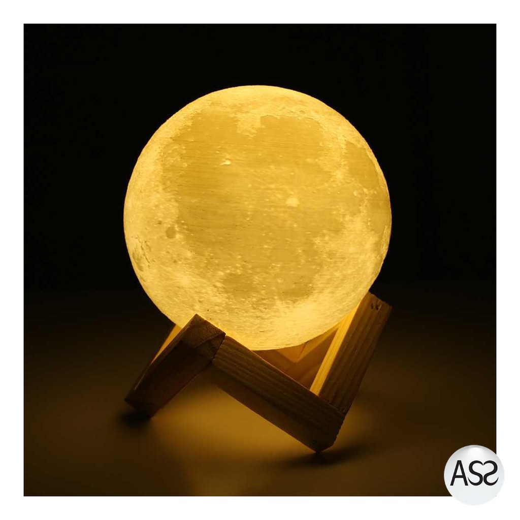 ASS Shop - TaffLED Dekorasi Rumah Lampu Tidur Bulan 3D Moonlight 8cm - LD002701