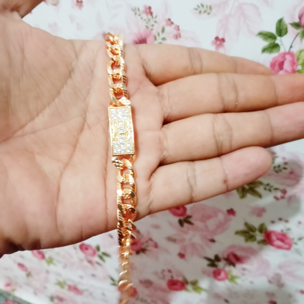Gelang cantik asli anti luntur G-CH anti karat ori gelang pengganti emas muda korea kekinian 24k dew
