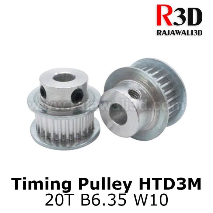 HTD3M TIming Pulley 20 Teeth Bore 6.35mm Belt 10mm
