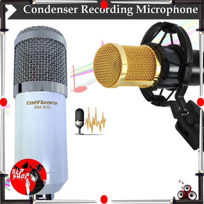 Mikrofon Kondenser Studio dengan Shock Proof Mount BM 800