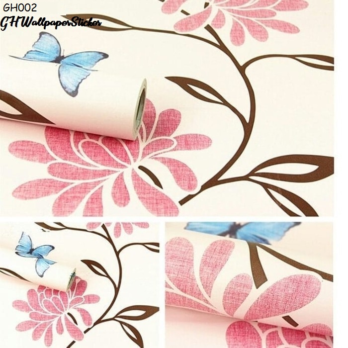 Stiker dinding  Wallpaper Aestetic Wallpaper kamar tidur berkualitas 45cm x 8m motif lumba GH125 - WORLDDEKOR