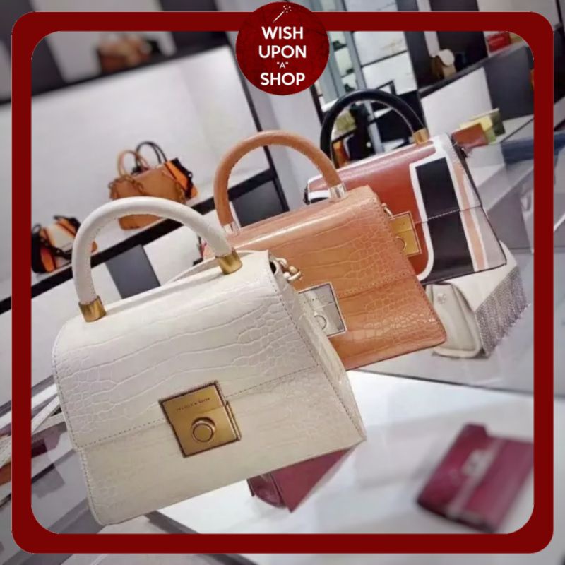 CK Structured Top Handle Bag / Croc-effect 2ECC - Polos