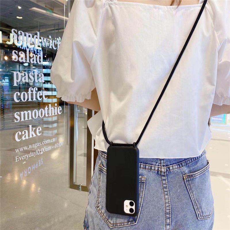 Case Shockproof Dengan Lanyard Adjustable Untuk IPhone 11 12 13 Pro Max X XS XR 7 8 Plus