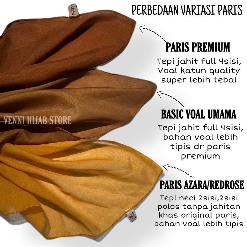 OSAKA PLAIN PARIS PREMIUM SERAGAM ORIGINAL UMAMA SCARF