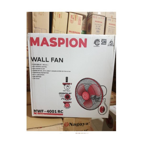 Maspion Wall Fan Remote / Kipas Angin Dinding (Remote) 16&quot; MWF-4001RC