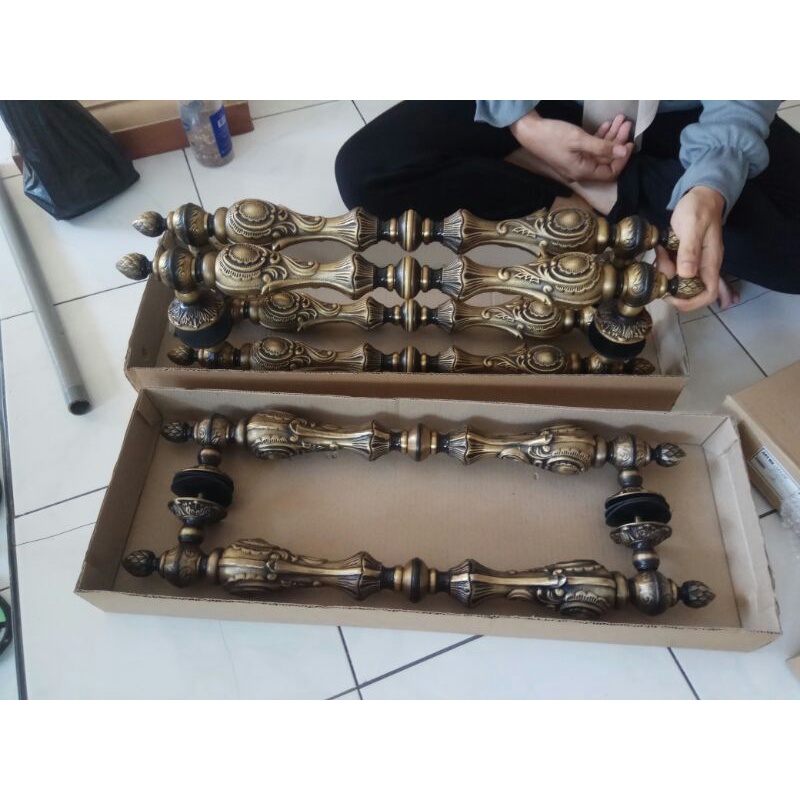 Gagang tarikan pintu handle pintu rumah hotel dan masjid motif buah salak pondoh pj 60cm