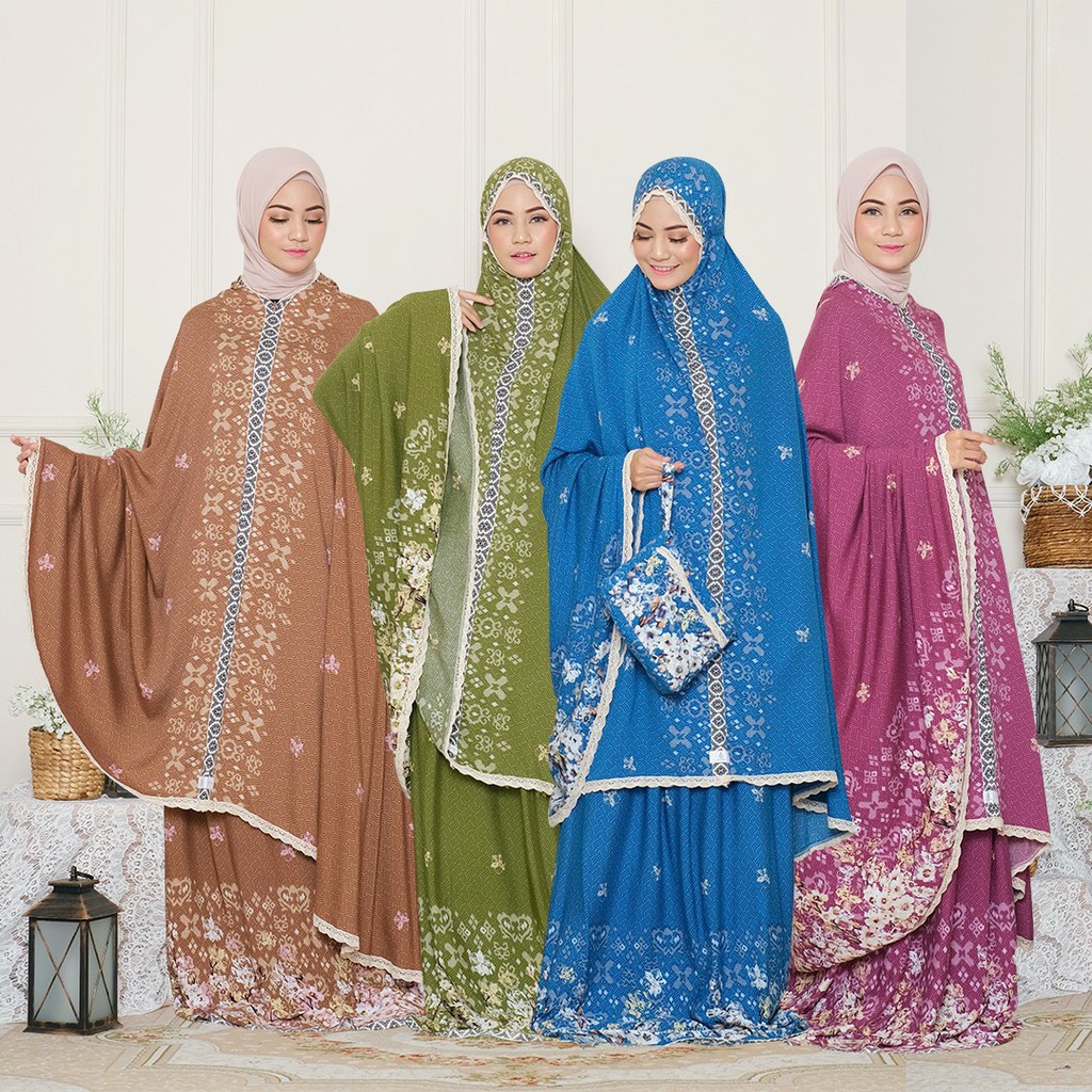 MUKENA BANESKA ALL SIZE MUKENA PRAKTIS ANEKA WARNA MUKENA DEWASA 2 IN 1