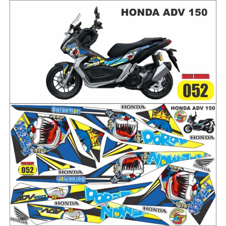 Striping Stiker honda ADV 150 stiker adv sticker lis body adv150 Doraemon