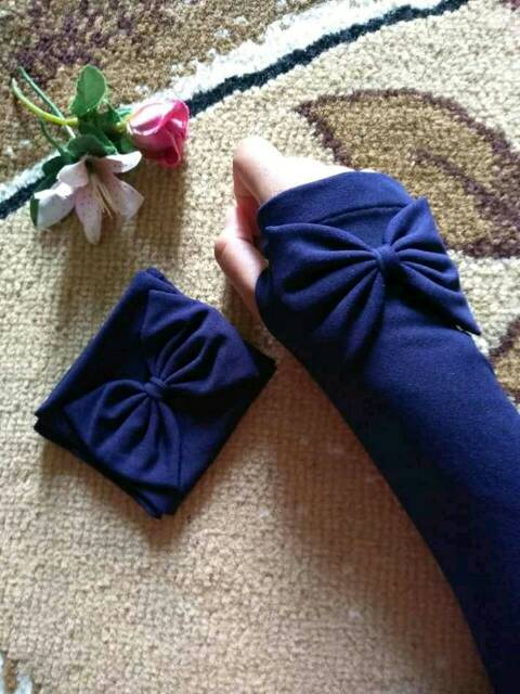 Handsock jempol pita senada/handsock jempol /manset tangan /handsock syari