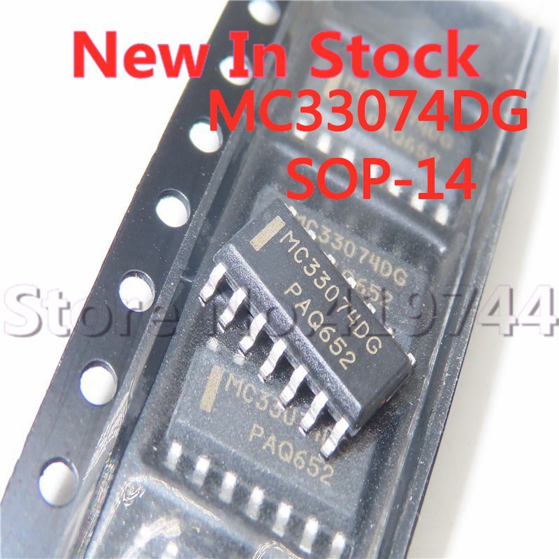 5pcs IC MC33074DR2G MC33074DG SOP-14 SMD Linear Amplifier