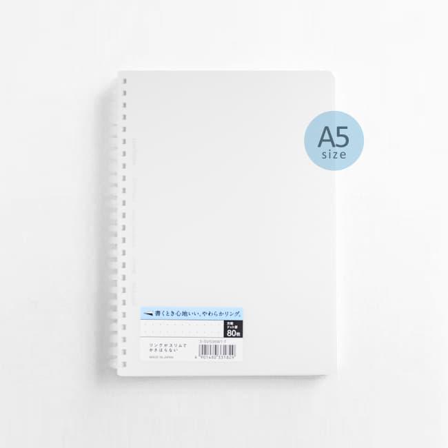 

Notebook / Kokuyo Soft Ring A5 Dot Grid 80-Sheets Notebook Clear Cover