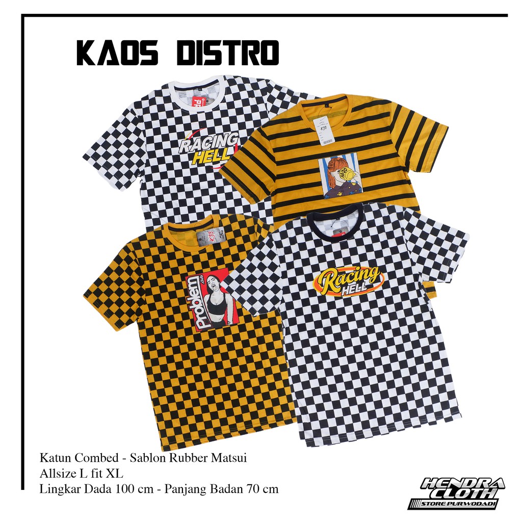 KAOS CATUR DISTRO PRIA LENGAN PENDEK | KAOS DISTRO GARIS GARIS PRIA LENGAN PENDEK BISA COD