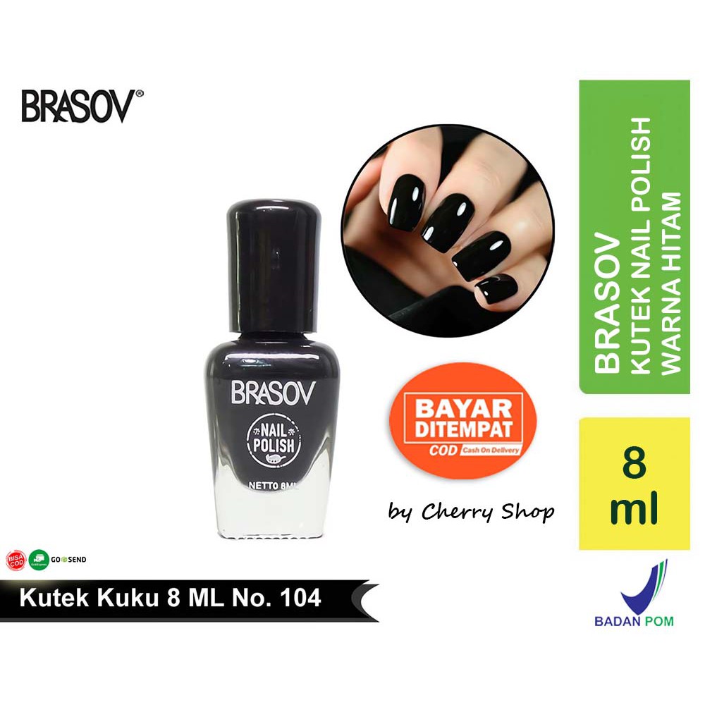 [BLACK | GLITTER EMAS PERAK | NUDE ABU] [BPOM] BRASOV KUTEK NAIL POLISH WARNA HITAM | NUDE ABU | GLITTER EMAS | GLITTER PERAK 8ML