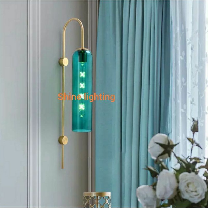 Lampu dinding vintage gold modern ruang tamu/ruang tidur