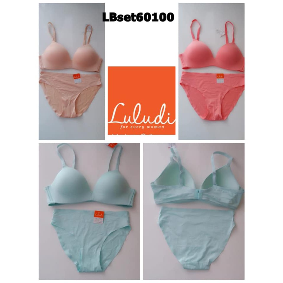 Bra SET 60100 Luludi by Wacoal tanpa kawat sz 36C