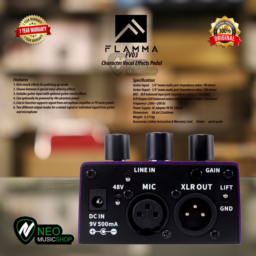 Flamma FV03 Character Vocal Effects Pedal