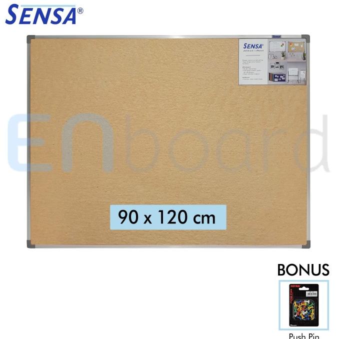 

Office & Stationery | Alat Tulis | Softboard Cork Pin Board / Papan Mading Gantung Sensa 90 X 120 Cm | Best Seller