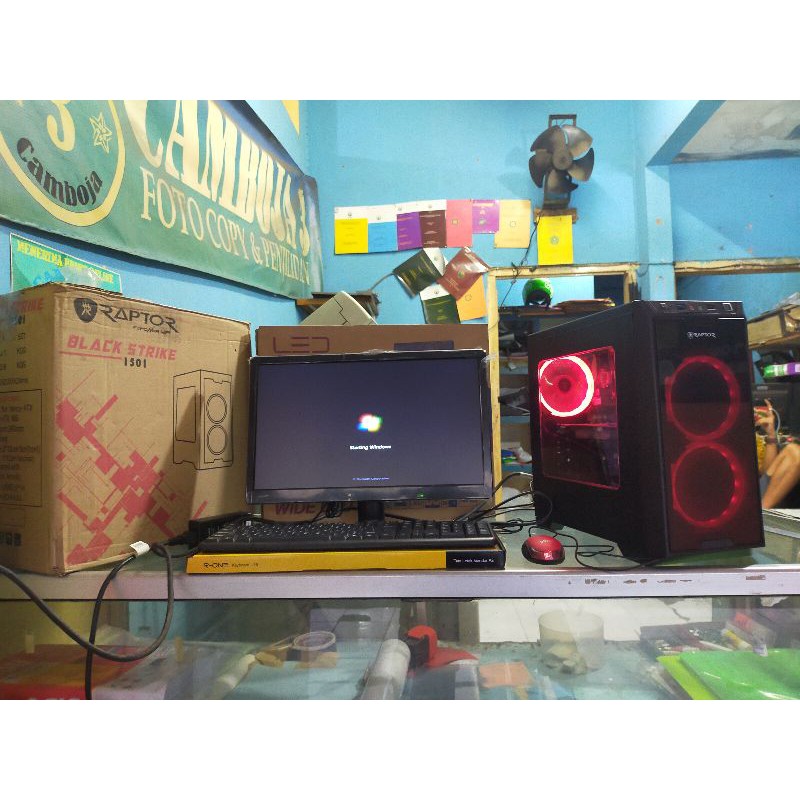 PAKET KOMPUTER GAME CORE I7 RAM 8GB SSD120GB VGA CARD LED 19&quot; WIDE