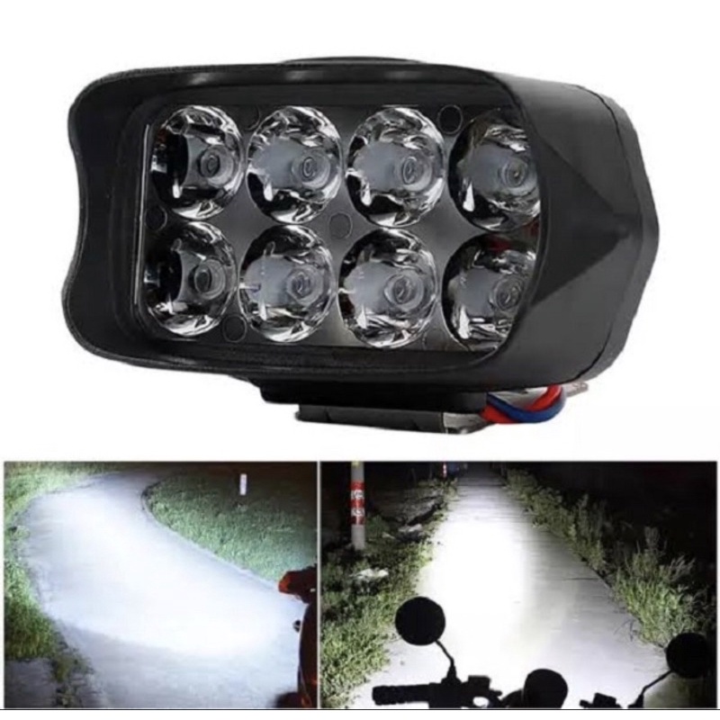 Lampu LED Laser Gun Bar Tembak Sorot CREE Motor 8 Titik Mata 8W 8Watt 8 W Watt Mobil G8