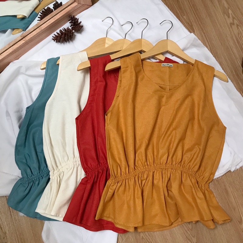 Vest Linen Polos | Ziya Vest | Vest polos | vest wanita