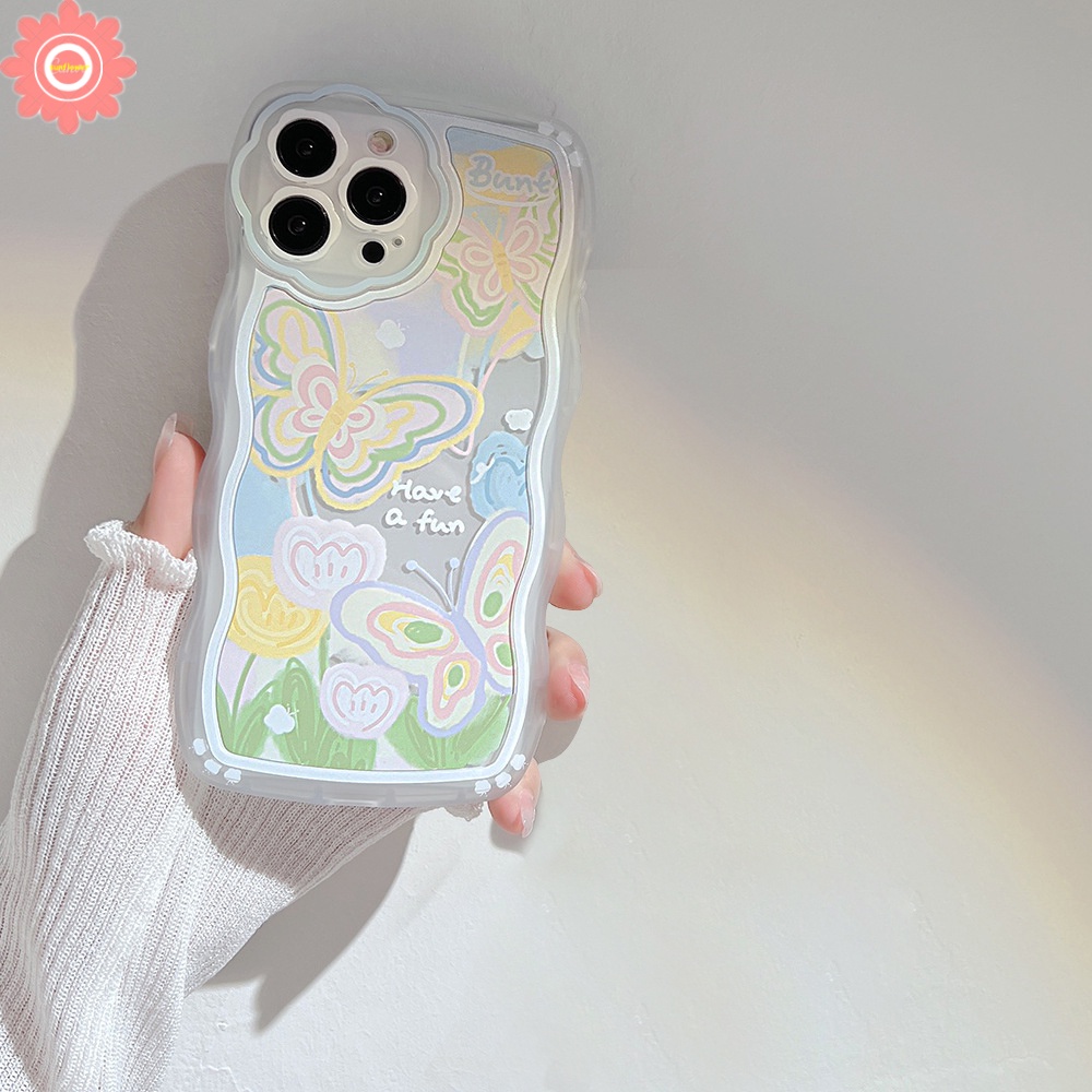 Soft Case TPU Motif Fairy Butterfly Untuk iPhone 11 13 12 Pro MAX 7 8 6 6s Plus XR X XS MAX SE 2020