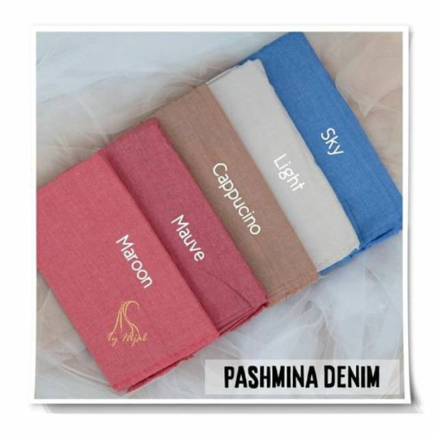 TERMURAH PASHMINA DENIM / PASMINA KATUN DENIM RAWIS