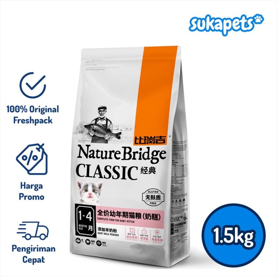 Nature Bridge BABY KITTEN 1.5kg makanan baby kucing nb 1.5kg