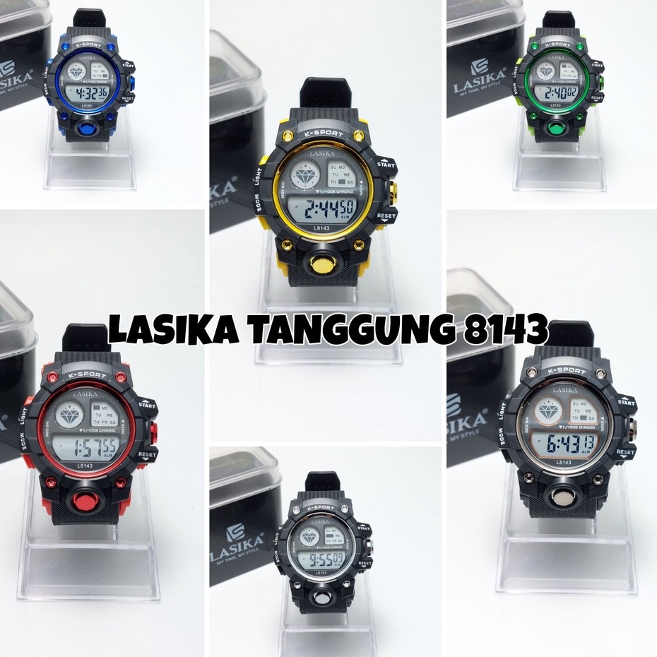 Jam Tangan Terbaru Digital Sporty Watch Water Resistant LASIKA Type 8143