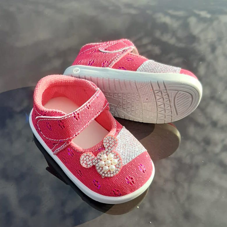 VINANDOZ SNP07 Sepatu Pesta Anak Perempuan Umur 1 2 3 tahun Mickey Mouse Mutiara