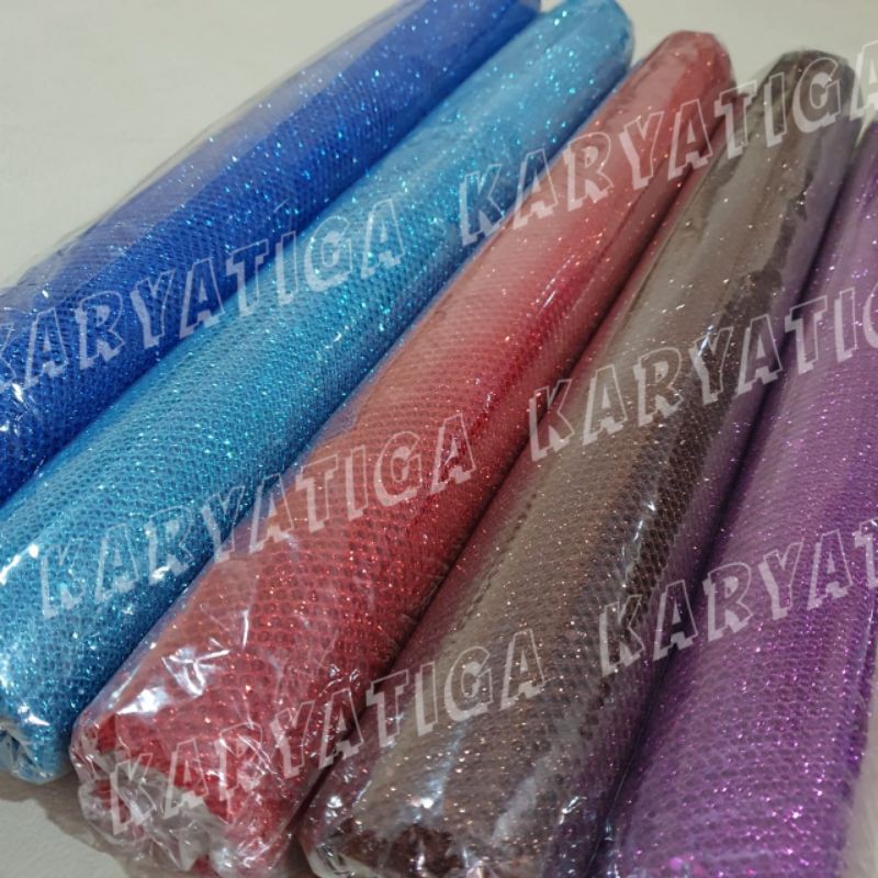 Kain Jala Glitter (per roll isi 48 cm x 5 Yard)