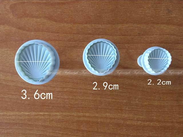 Plunger Cutter Shell Cetakan Fondant Cookies Cutter Kerang