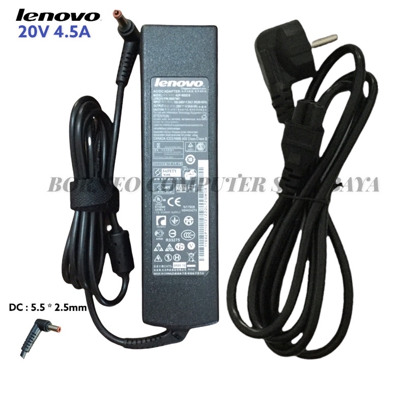 ADAPTOR LENOVO 20V 4.5A + KABEL POWER