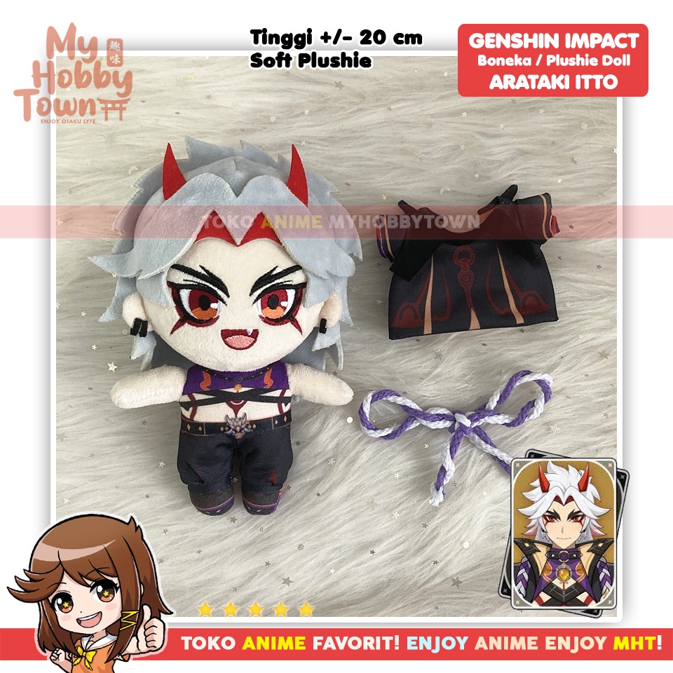 Boneka Anime Karakter Genshin Impact Arataki Itto Plushie Doll