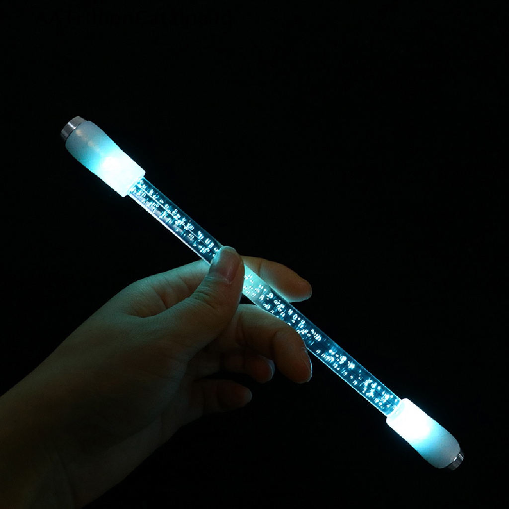 (AATrillionCatalpa) Mainan Fidget Spinner Bentuk Pulpen Dengan Lampu LED Anti Stress