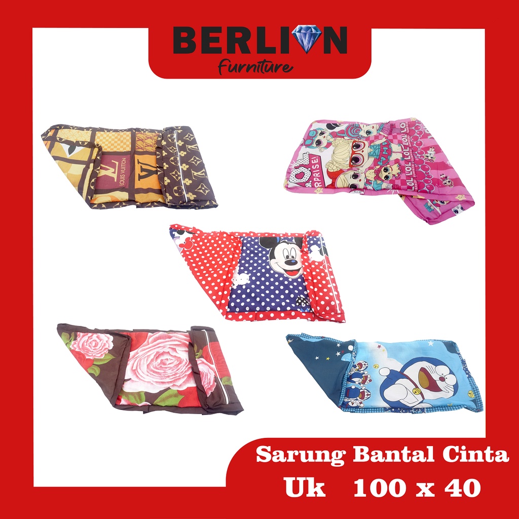 Bantal Cinta katun karakter motif terbaru ukuran 100 x 40 cm  bantal panjang untuk tidur