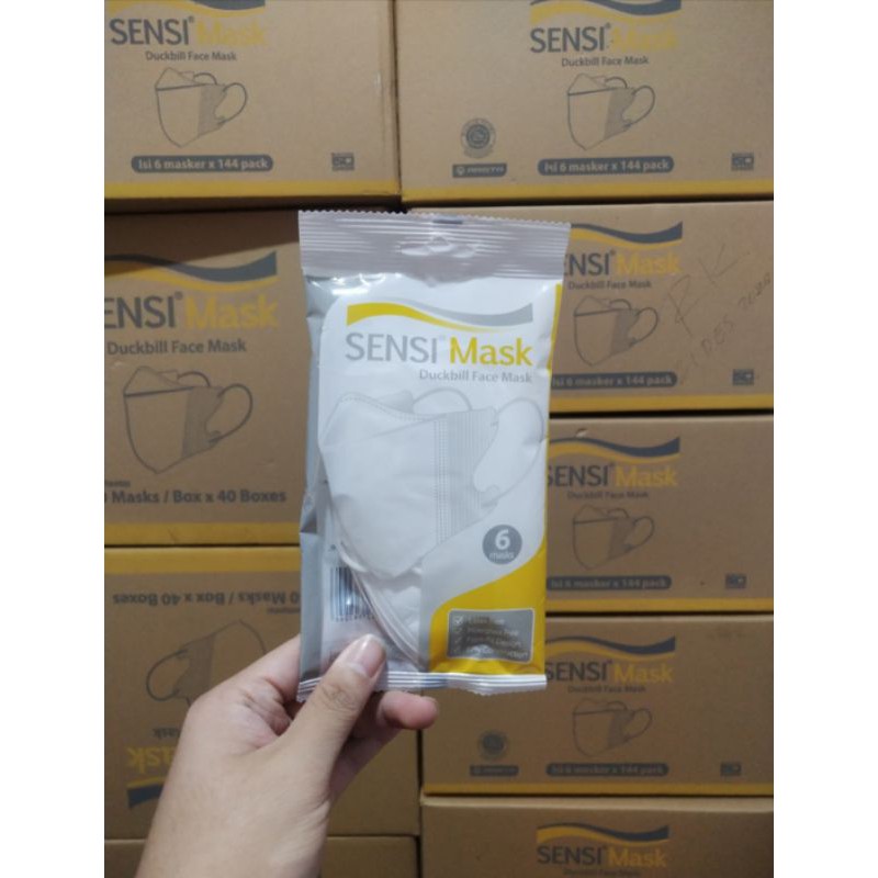 Termurah Masker Sensi Duckbill Sachet isi 6Pcs / Masker Sensi Kids ORIGINAL 100% (Bukan Repack)