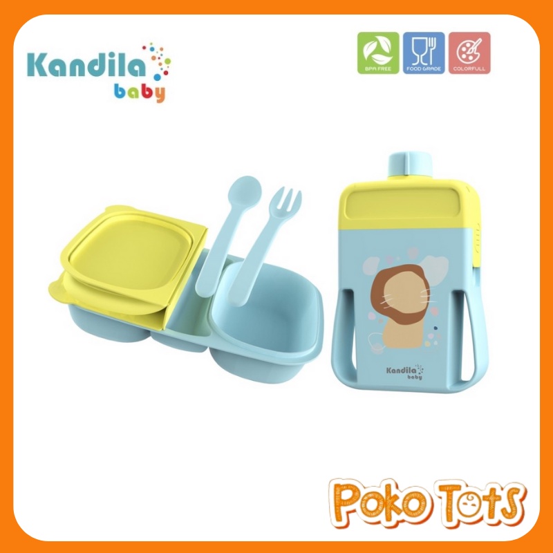 Kandila Baby Lunch Box Set KDL022-14 Kotak Makan &amp; Botol Minum Bayi