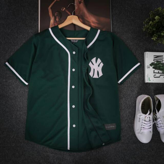 Baju baseball Hijau Botol Unisex