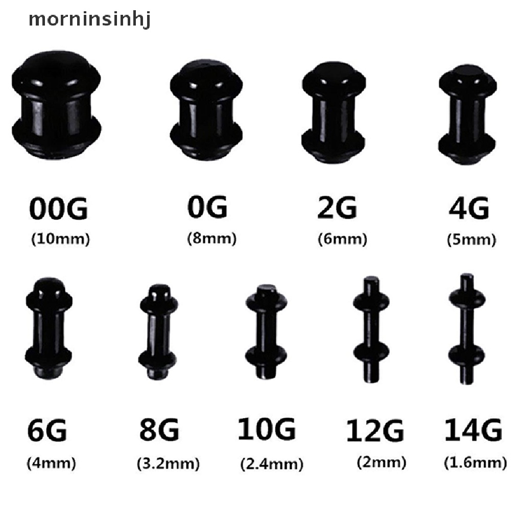 Mornin 36pcsset Pembesar Tindik Telinga Bahan Akrilik Elastis Untuk Priawanita