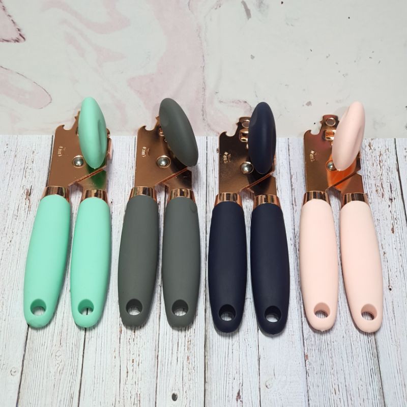 Can opener Rose Gold silicone handle / pembuka kaleng / botol