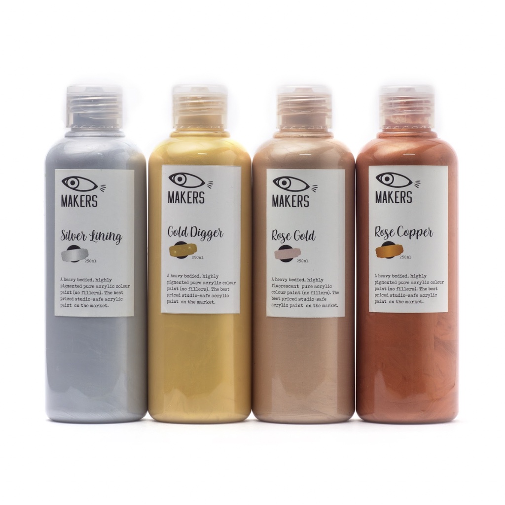 

Acrylic Metallic Paint Set of 4 by MAKERS