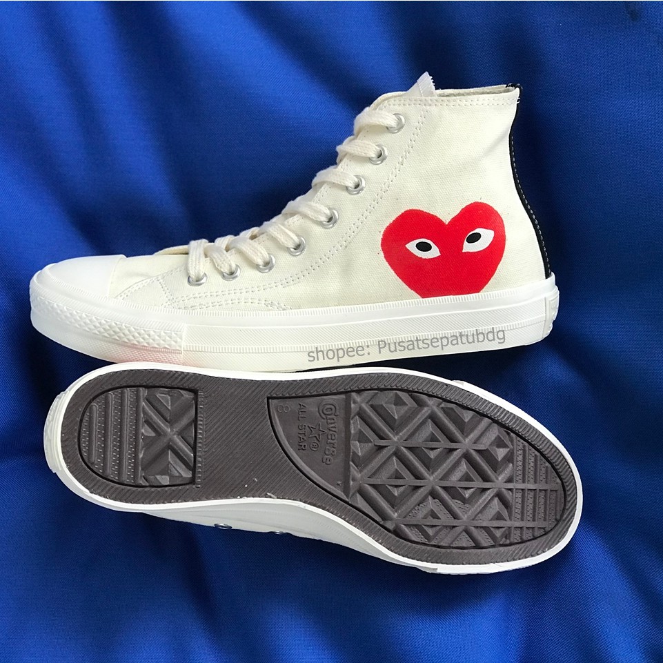 CONVERSE 70S PLAY CDG COMME DES GARCONS HIGH OFF WHITE