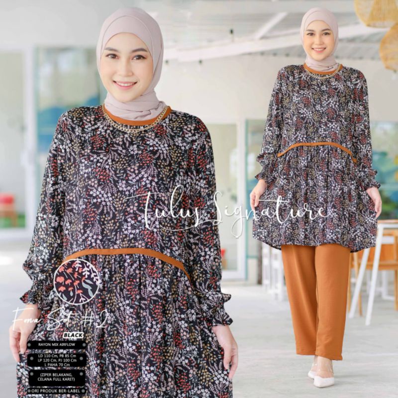 FONA SET #2 BY TULUS SIGNATURE / ONE SET WANITA MUSLIMAH / Setelan baju wanita kekinian