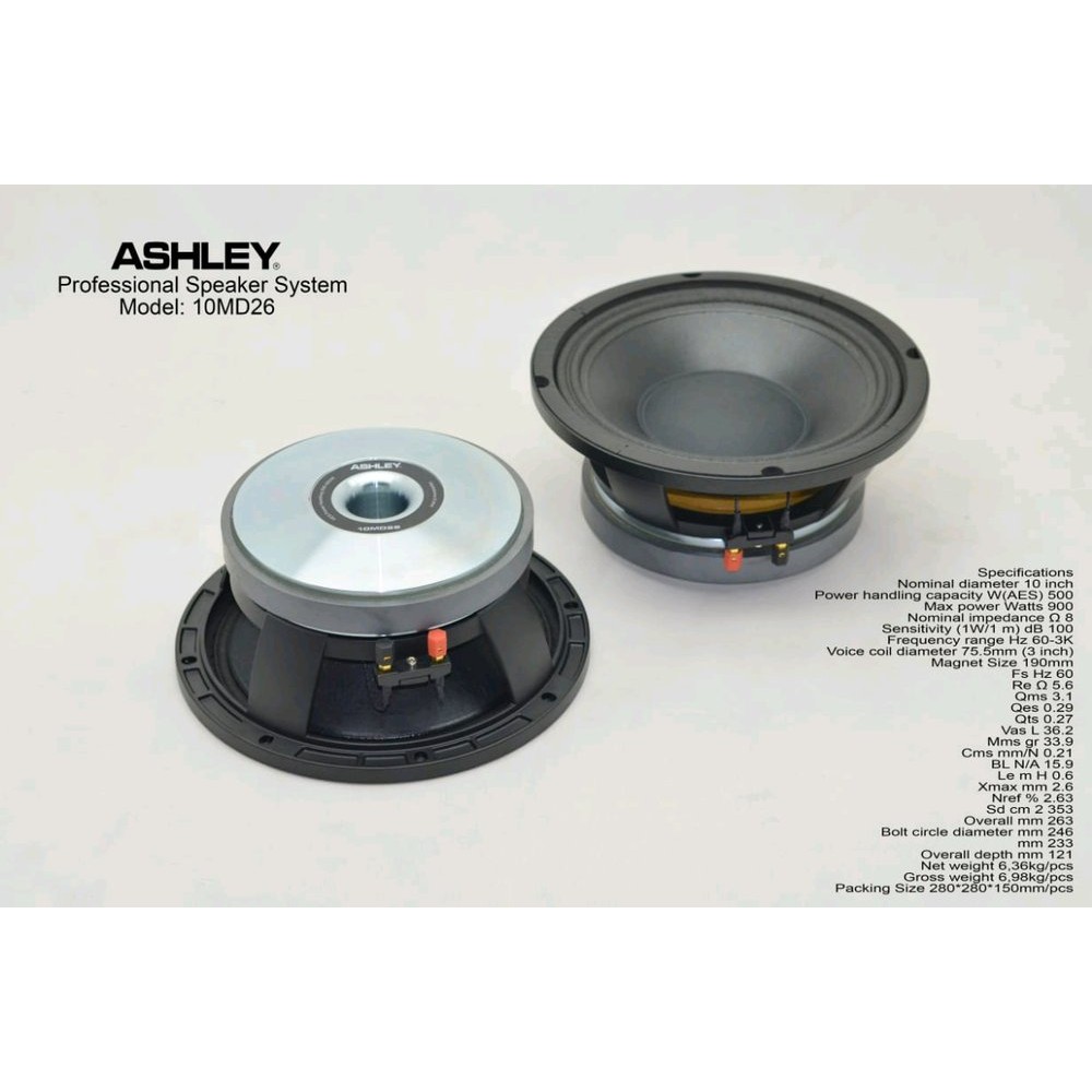 Murah  SPEAKER 10 INCH ASHLEY 10MD26 900 WATT  Dijamin