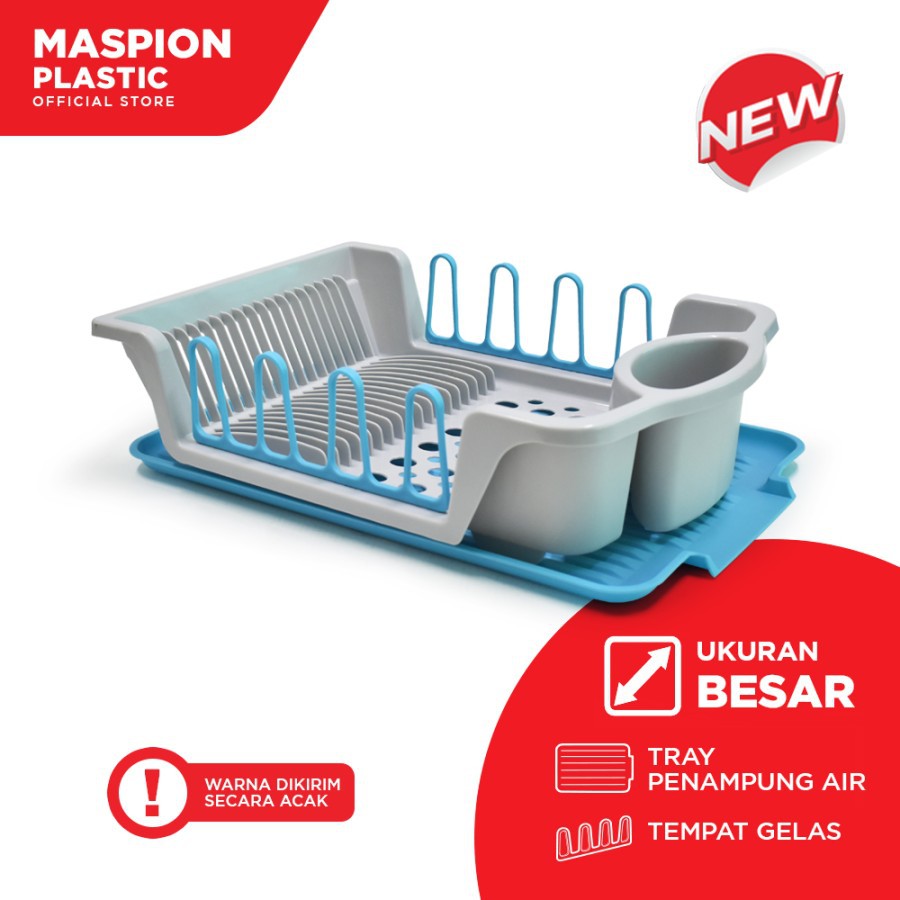 MASPION BKK019 Steady Dish Drainer Rak Plastik Pengering Piring