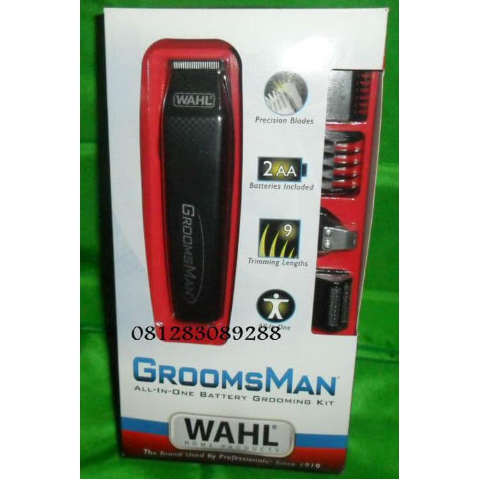 Alat cukur kumis, jambang dan jenggot Dengan Hasil Ukuran ataupun Licin Elektrik Wahl Groomsman