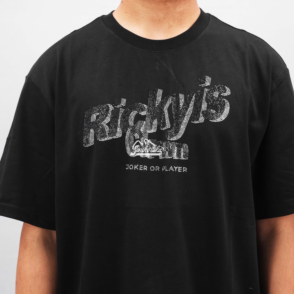 RIC Ricky Is Clown Swarovski Black Tee