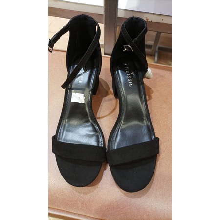 PAYLESS HEEL BY CHRISSIE - DAKOTA BLACK SUEDE 222036