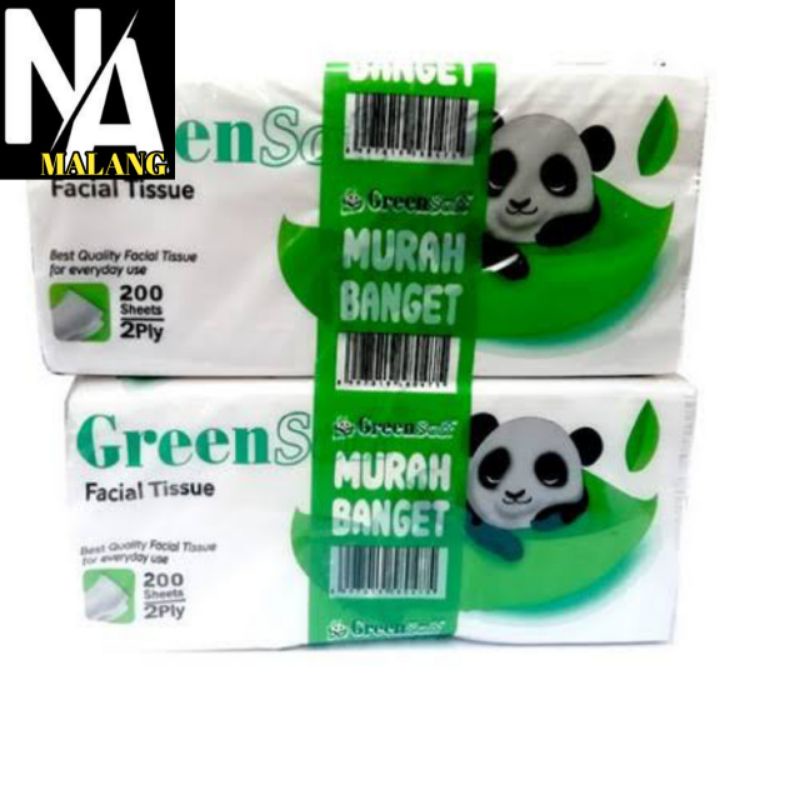 Tissue GreenSoft Panda 200Sheet Murah Banget 200Gram